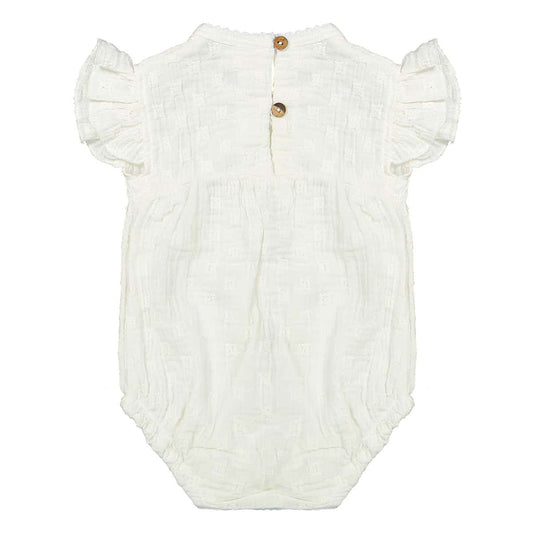Riffle Amsterdam - romper Lisa - woven white embroidery