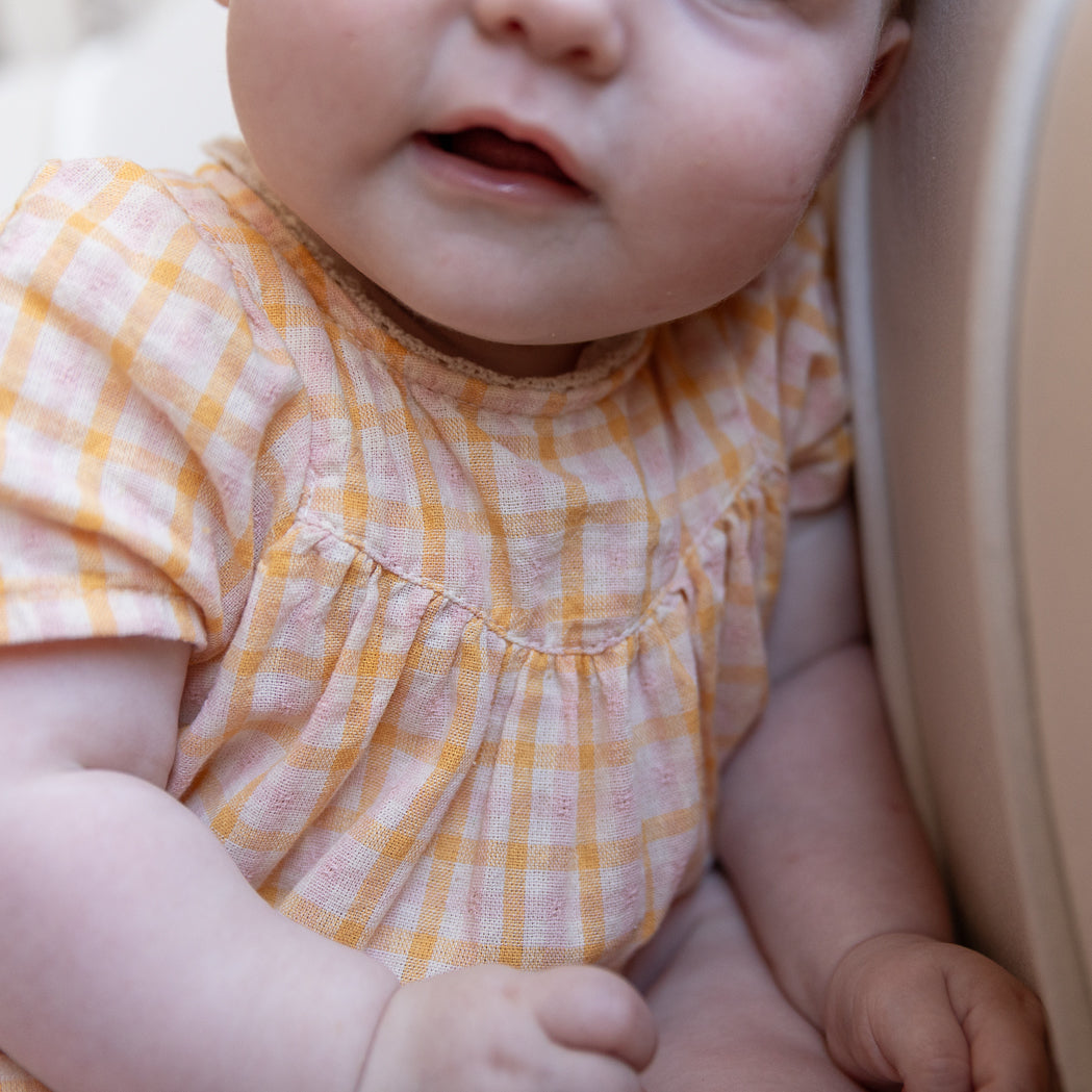 Wheat - romper Margit - yellow check