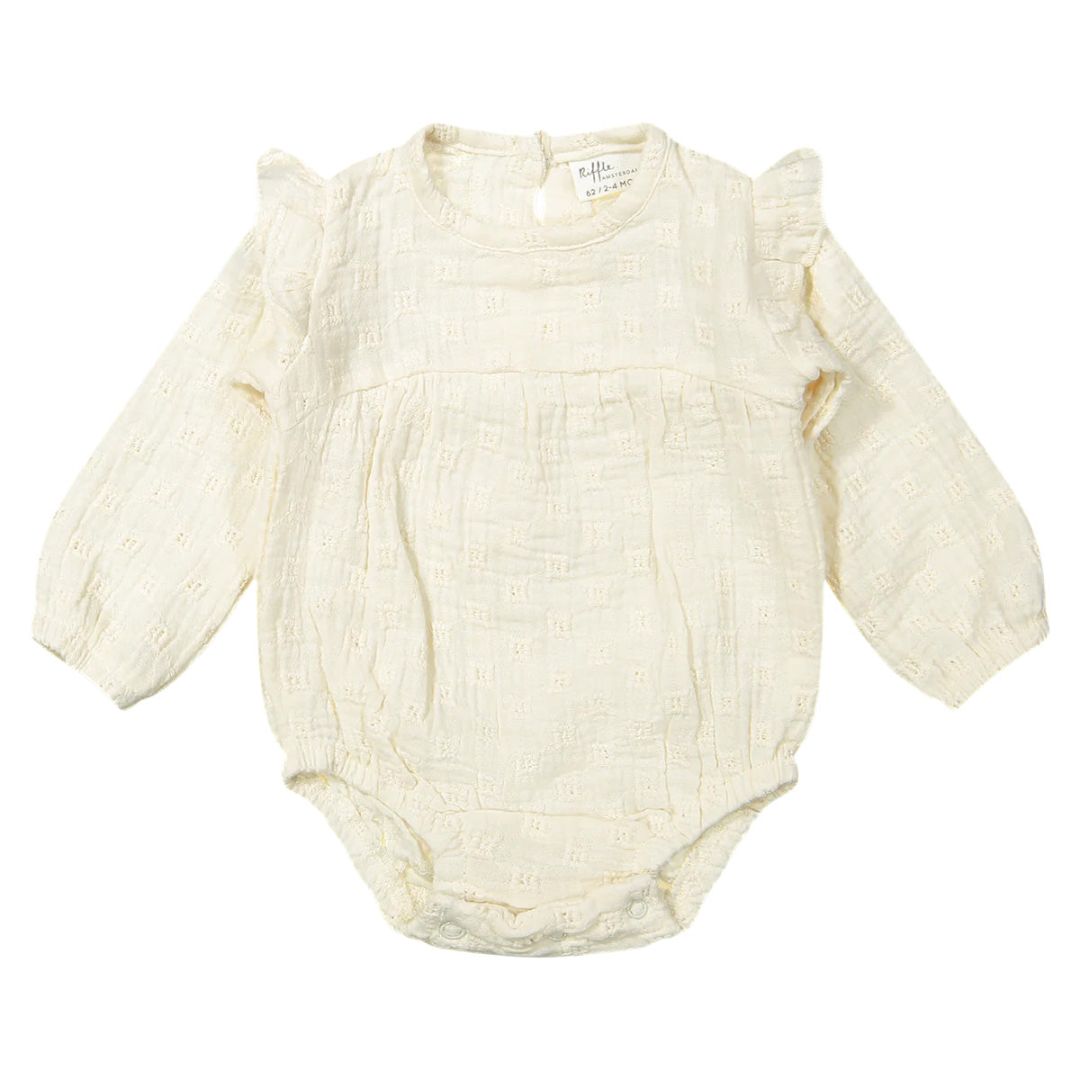 Romper Layla woven white embroidery - crème