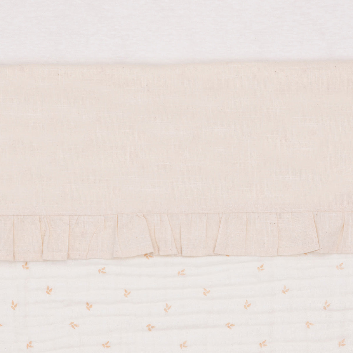 Jollein - ruffle laken wieg 75x100cm - natural