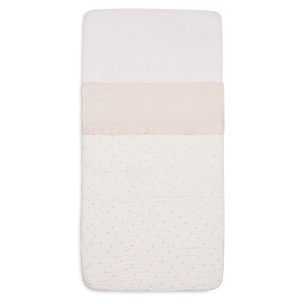 Jollein - ruffle laken wieg 75x100cm - natural