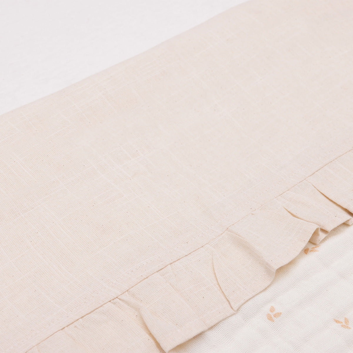 Jollein - ruffle laken wieg 75x100cm - natural