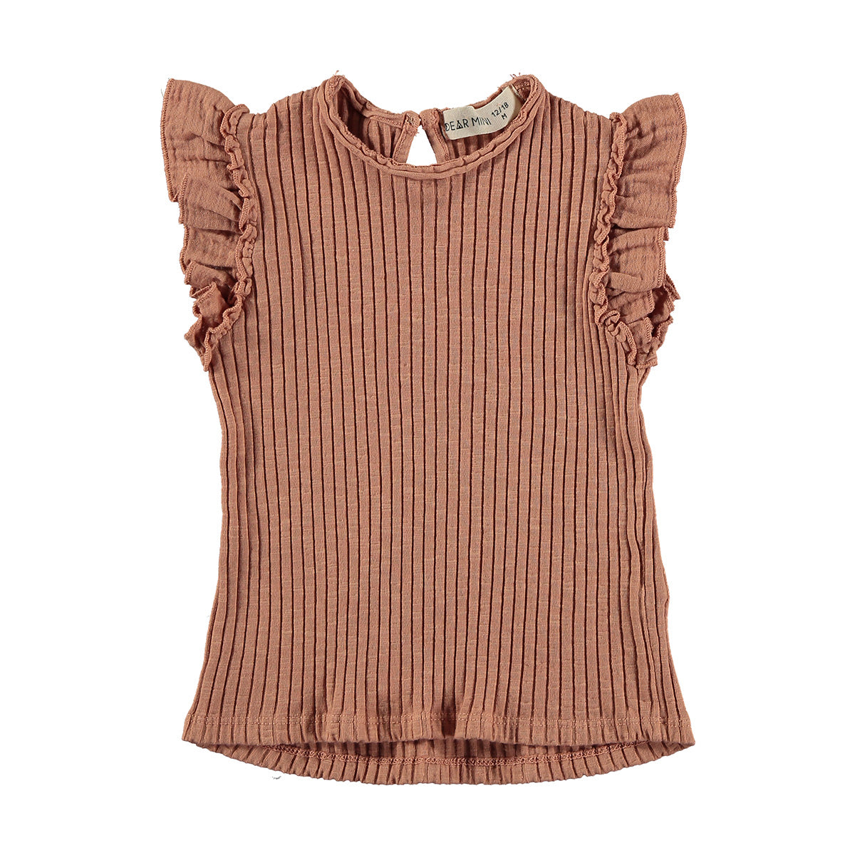 Ruffle shirt - terracotta