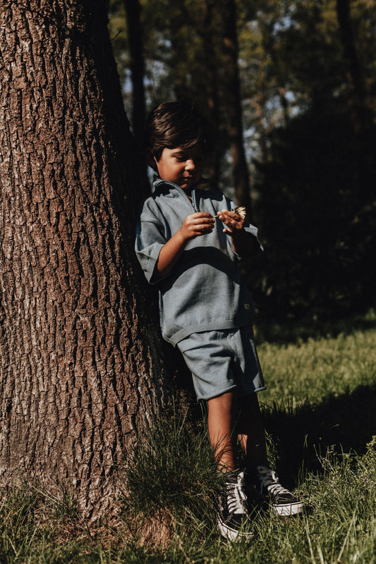 Baje Studio - knitted shorts Sarral - blue sea