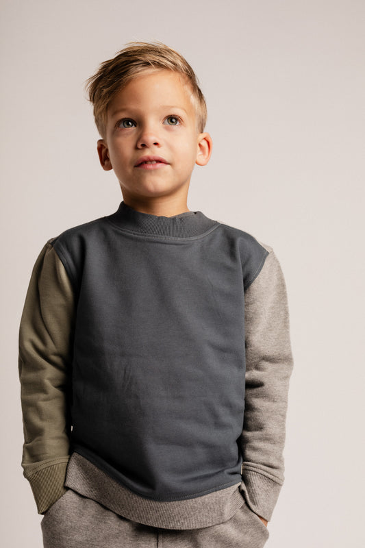 Baje Studio - sweater Savigny - blue multicolor