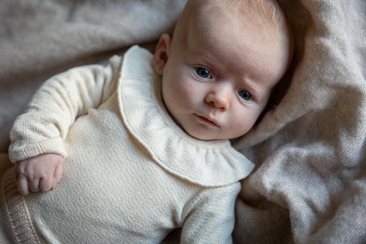 Rylee + Cru - ruffle collar bodysuit natural