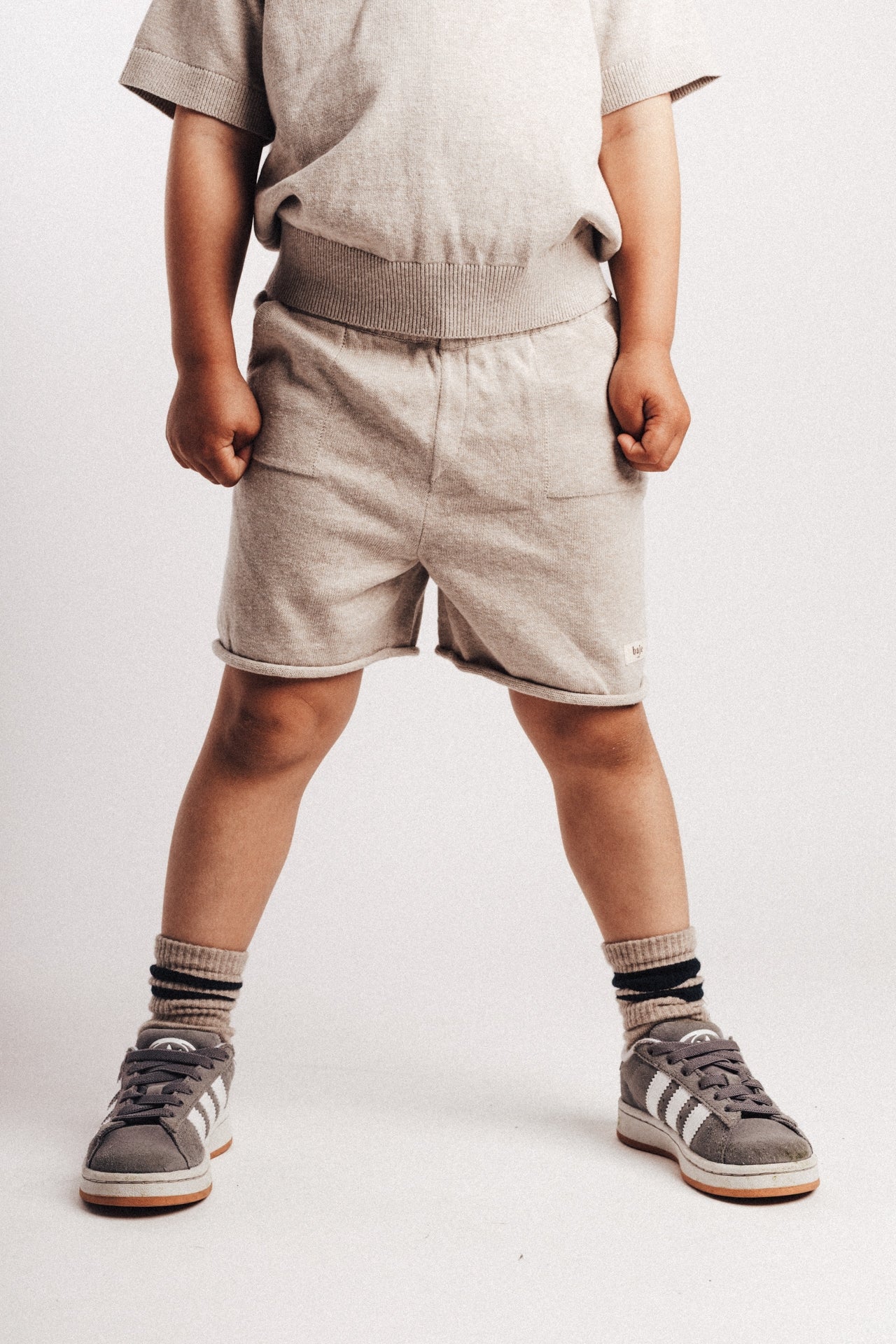 Baje Studio - knitted shorts Sebasian - sand melange