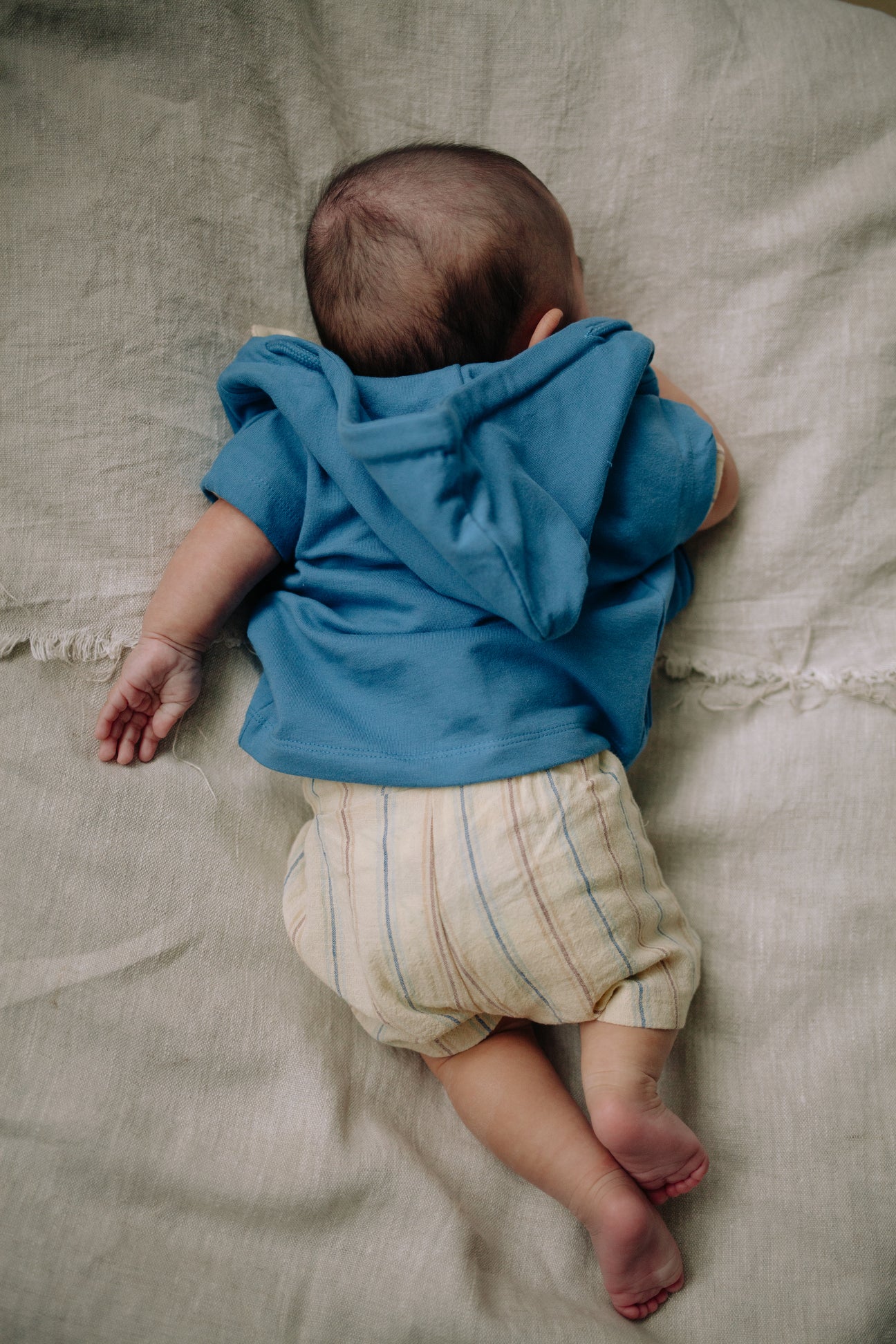 Shorts Zuri - woven linen stripe