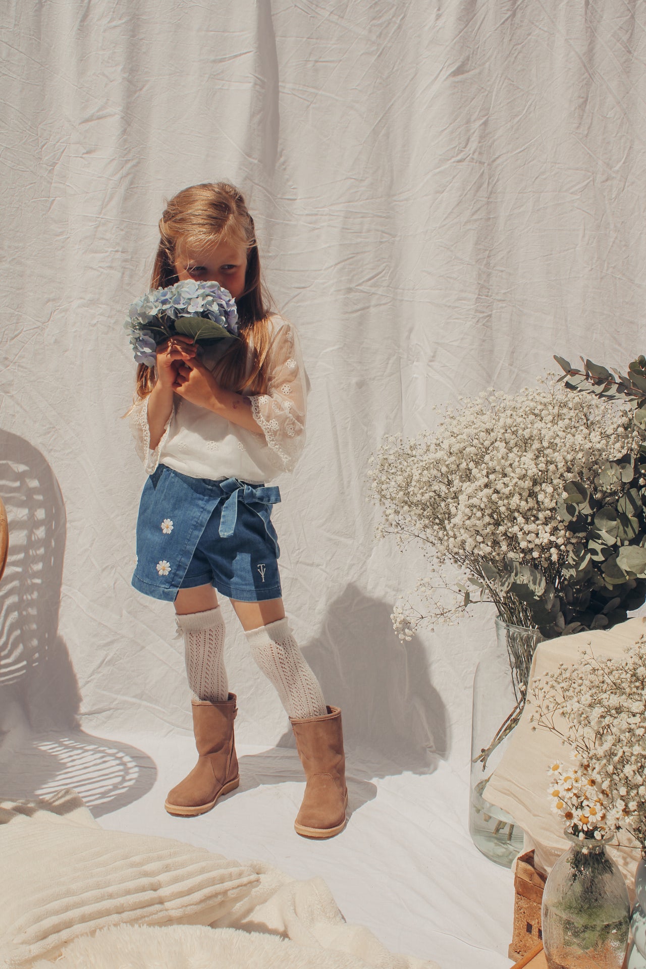 Two You Label - skort daisy Winnie - denim blue