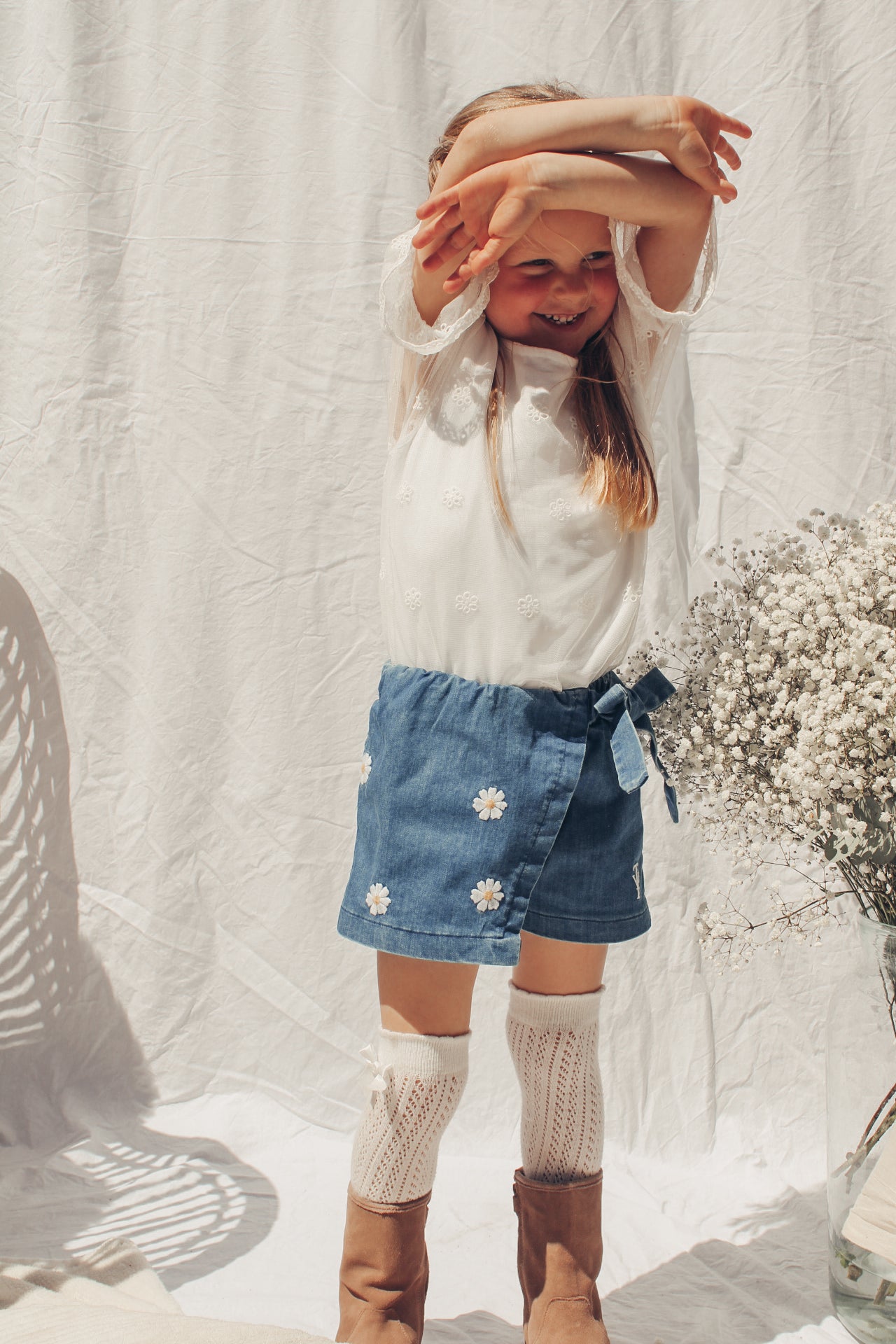 Two You Label - skort daisy Winnie - denim blue
