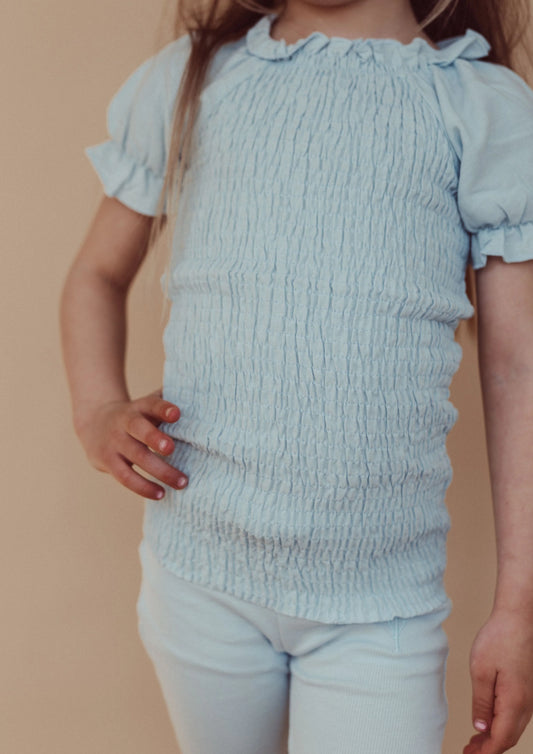 Two You Label - top Sky - light blue