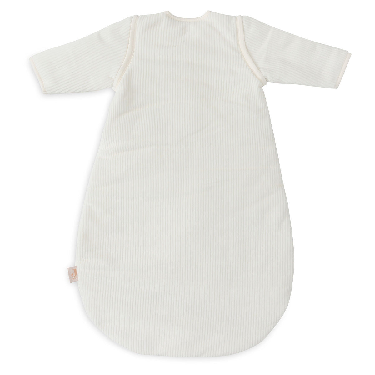Slaapzak rib rond - afritsbare mouwen - ivory