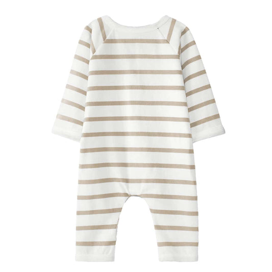 Snug - jumpsuit stripe - taupe