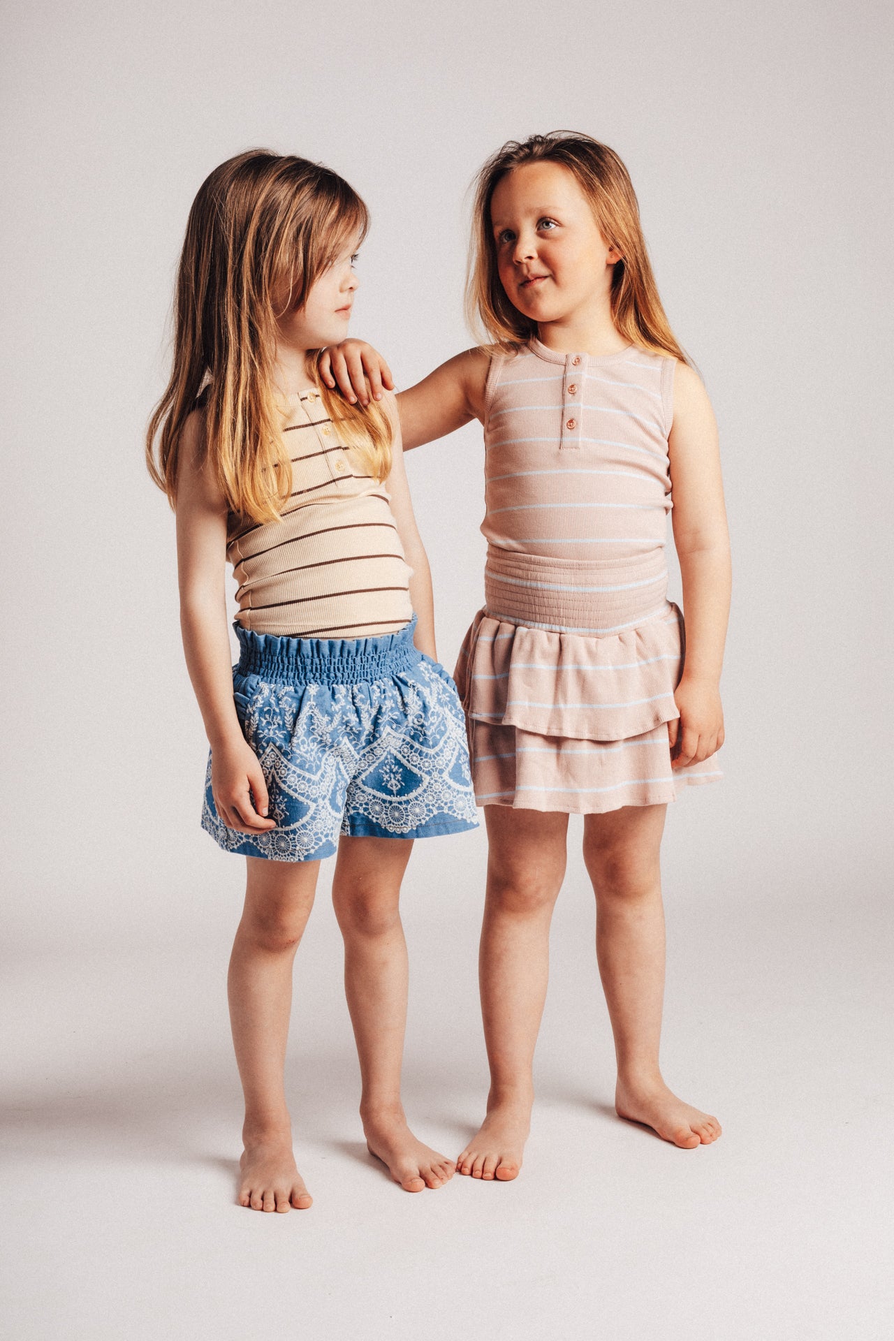 Baje Studio - singlet Sophia - crème oat stripe