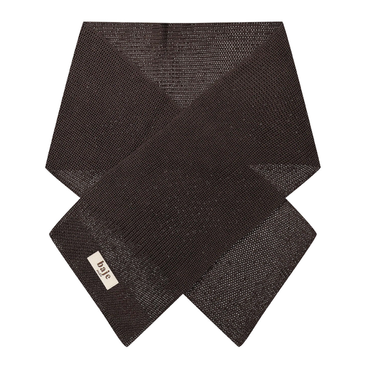 Baje Studio - knitted scarf Souzy - brown cacao