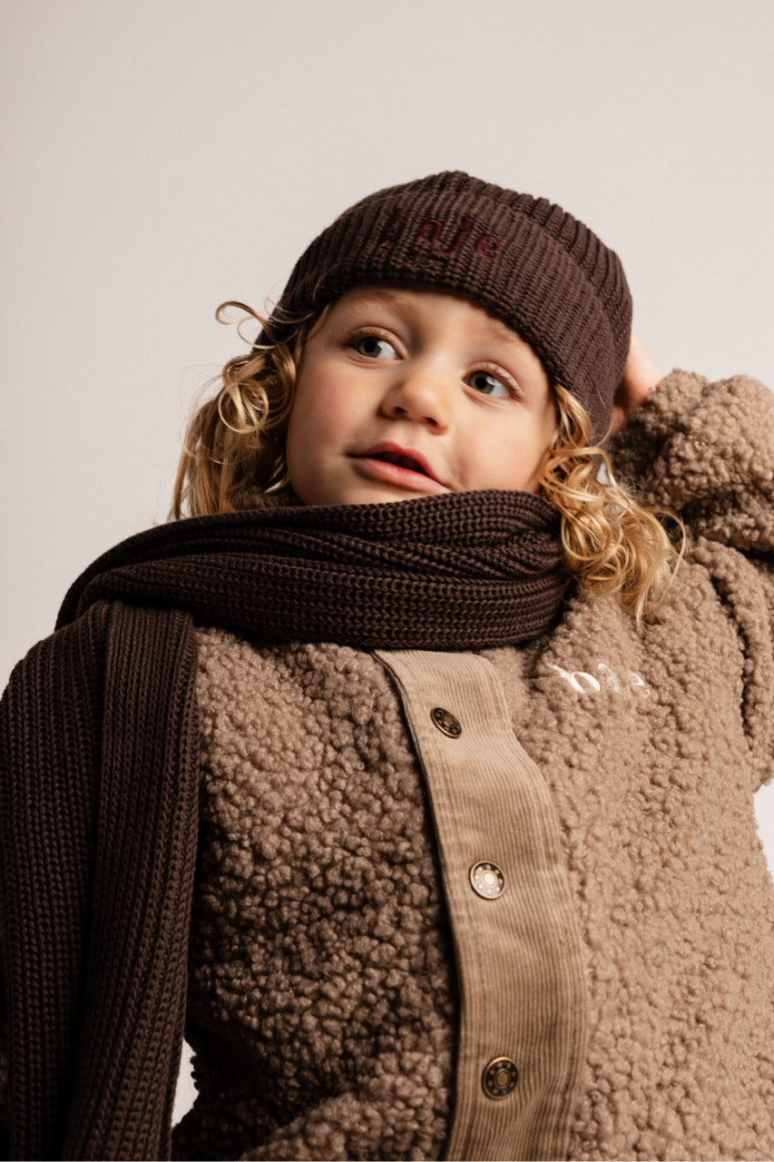 Baje Studio - knitted hat Snow - brown cacao
