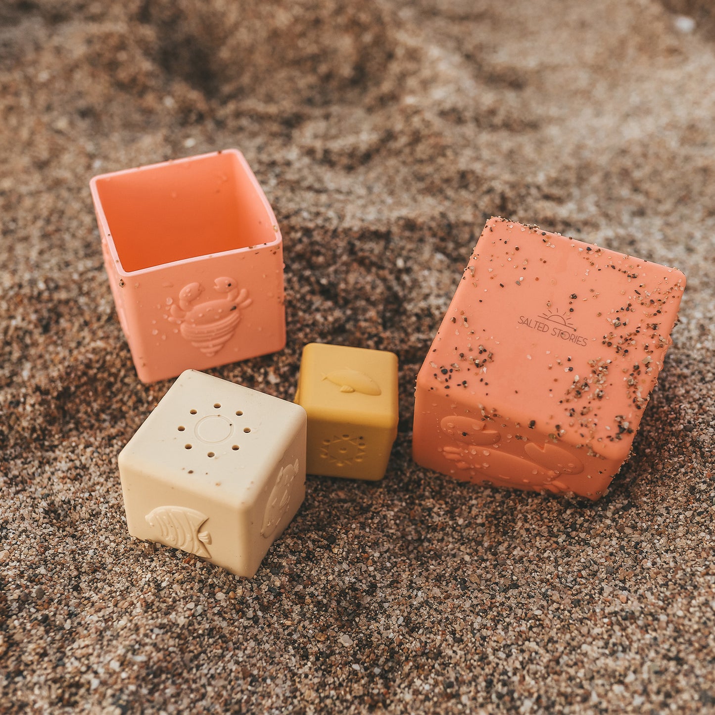 Salted Stories - stacking tower Solid - peach pink