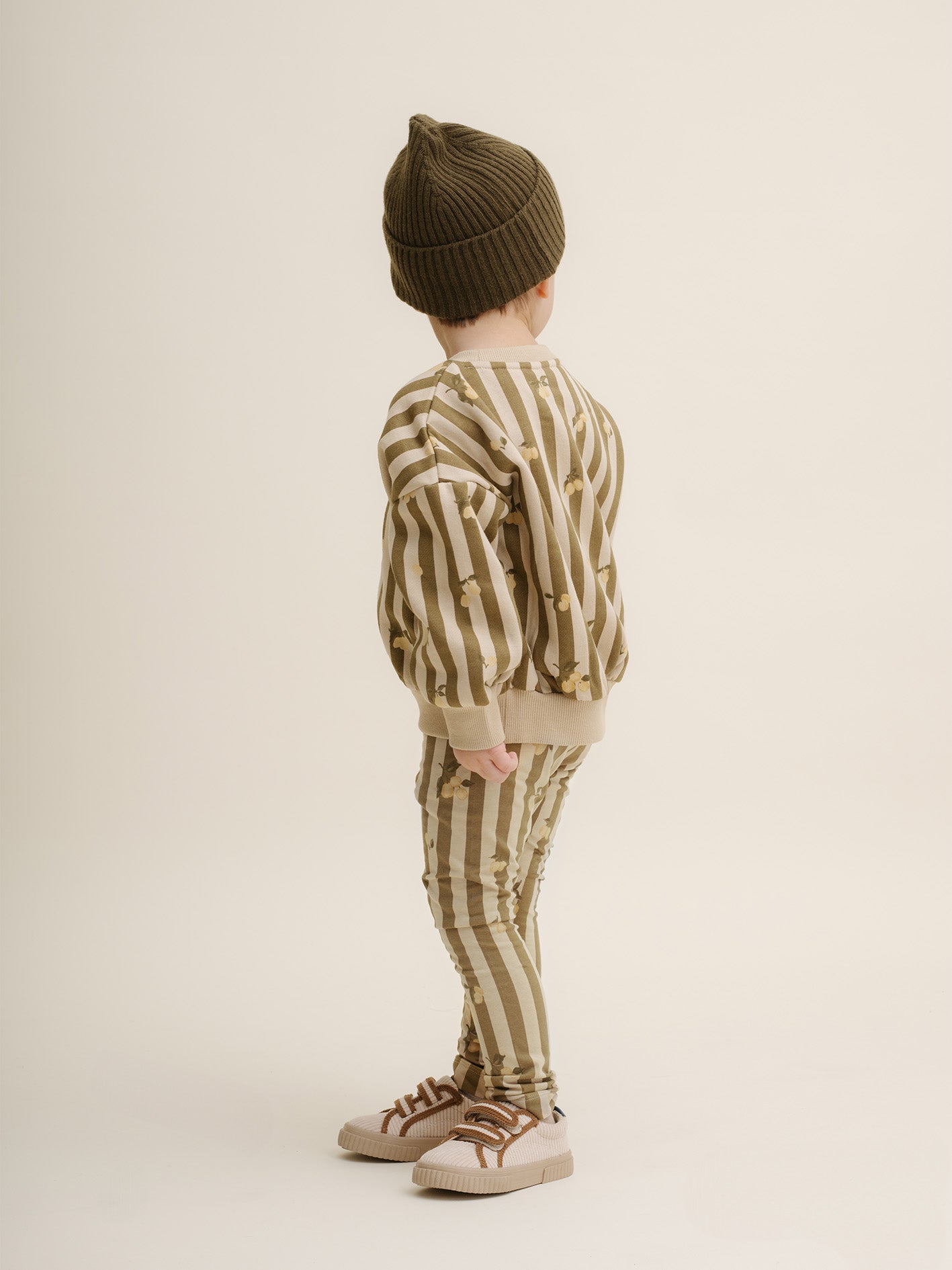 Jersey legging stripe Prune