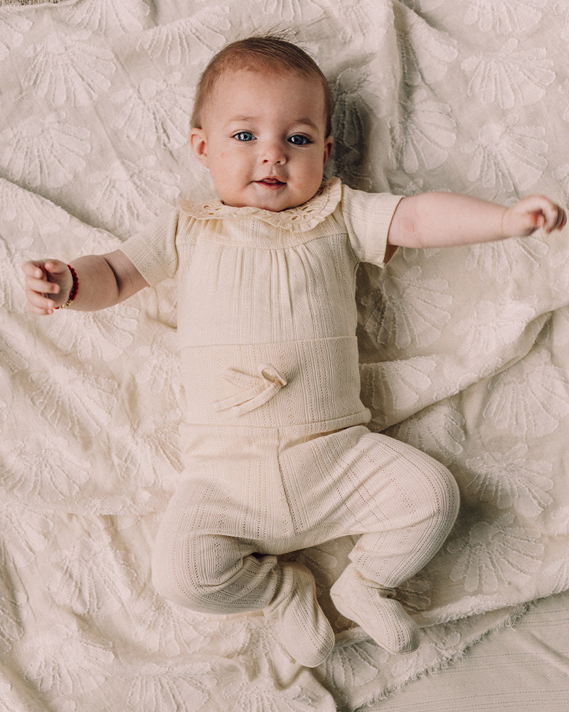Baje Studio - pointelle bodysuit Yuul - crėme oat