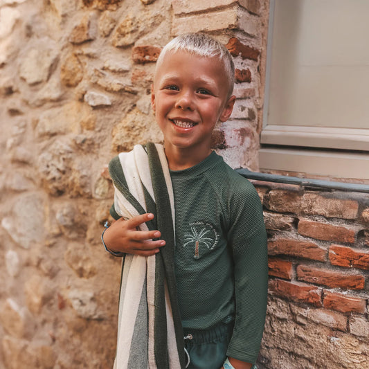 Salted Stories - SPF50+ swim shirt - bronze green