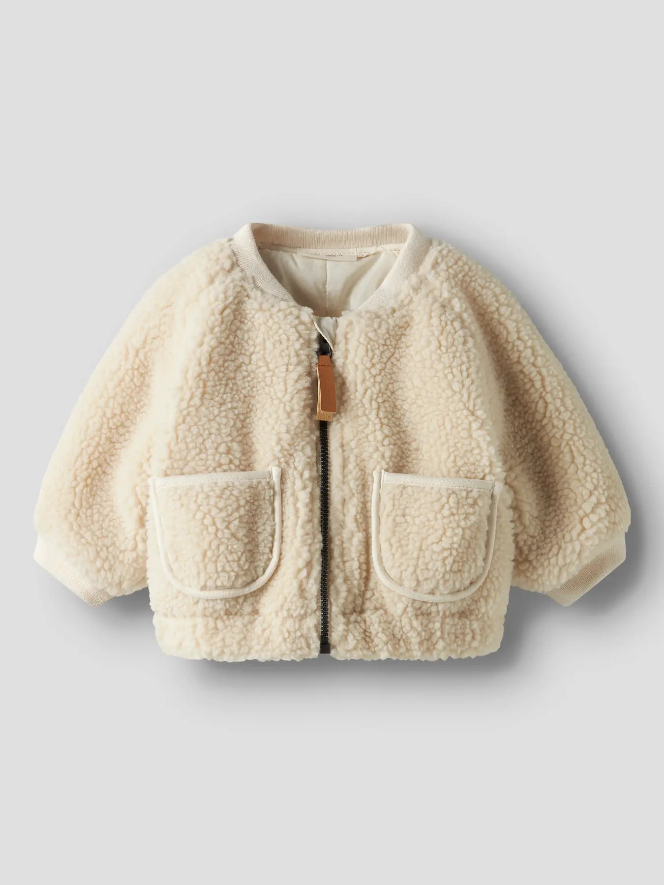 Lil'Atelier - teddy bomber jacket swan - turtledove