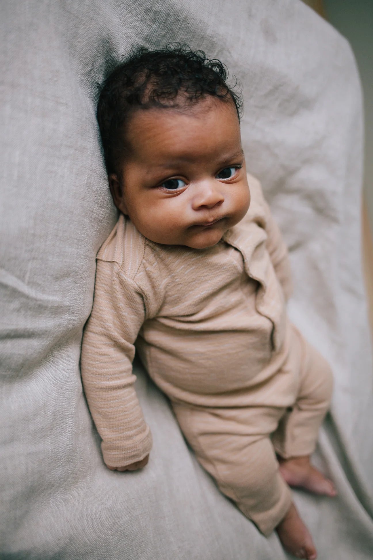 Terry suit Sky - beige stripe