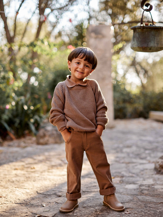 Baje Studio - knitted sweater Thun - brown cacao