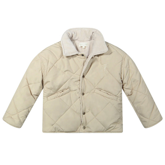 Two You Label - two in one ribbed jacket - oat