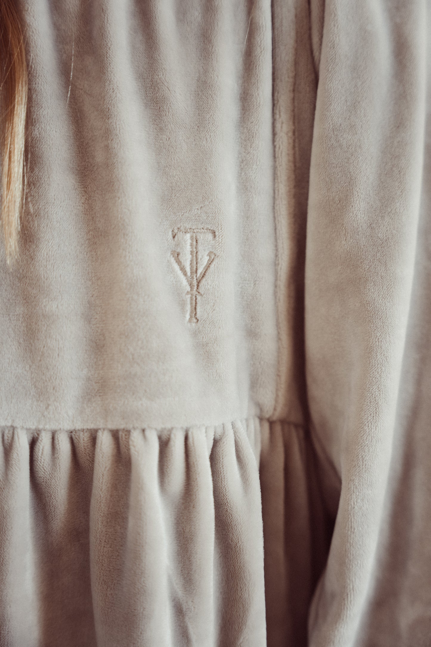 Two You Label - bowy dress rib - oat
