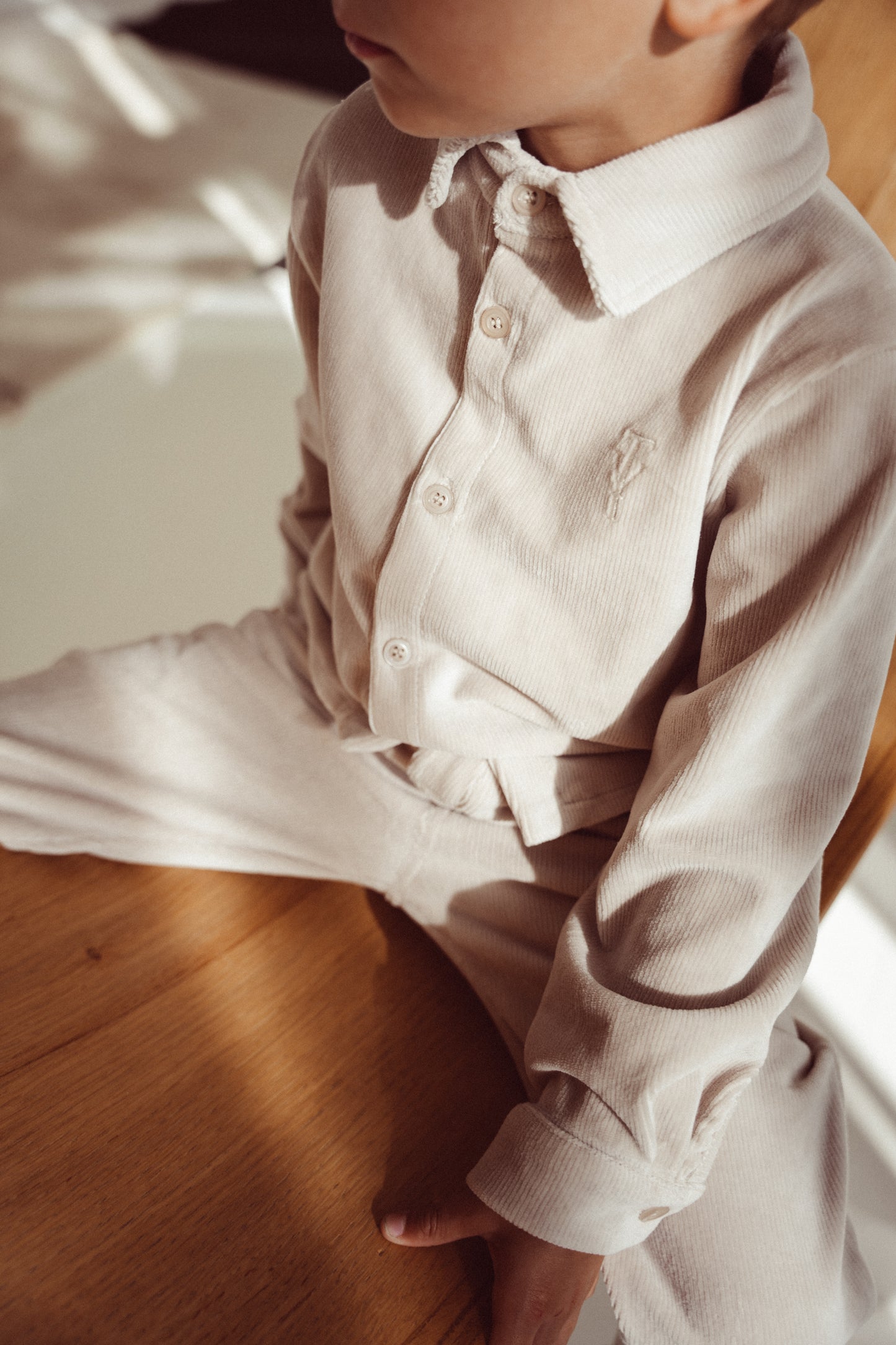 Two You Label - ribbed blouse Finn - oat