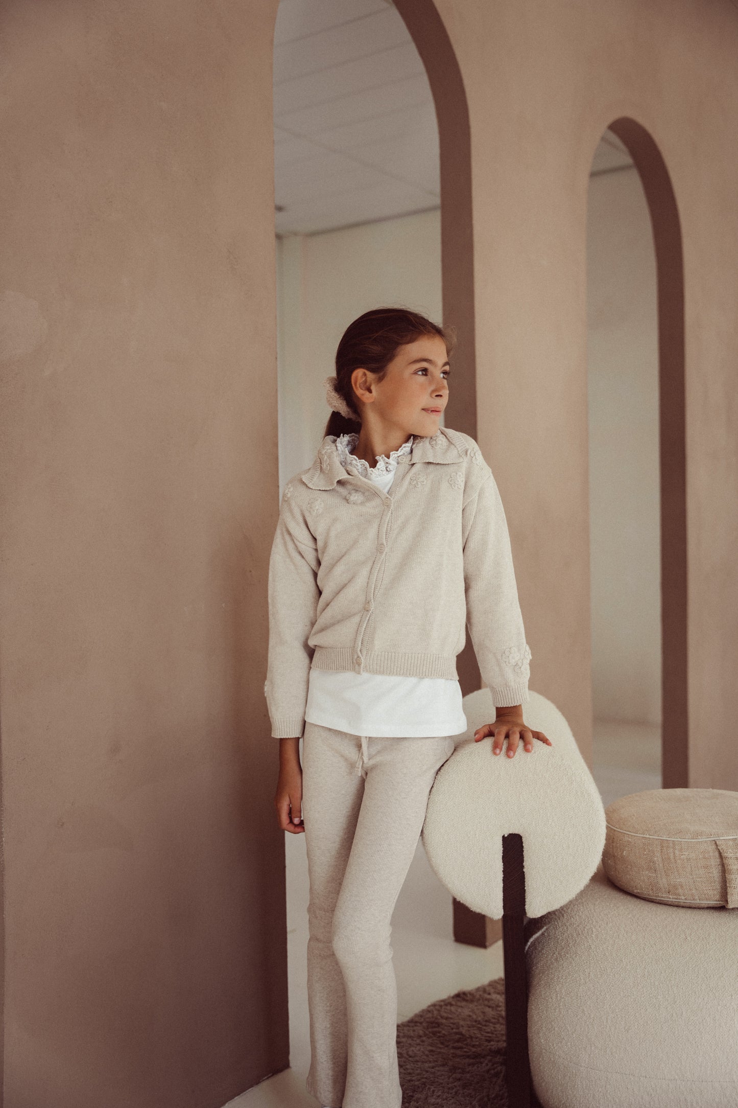 Two You Label - flora cardigan - oat