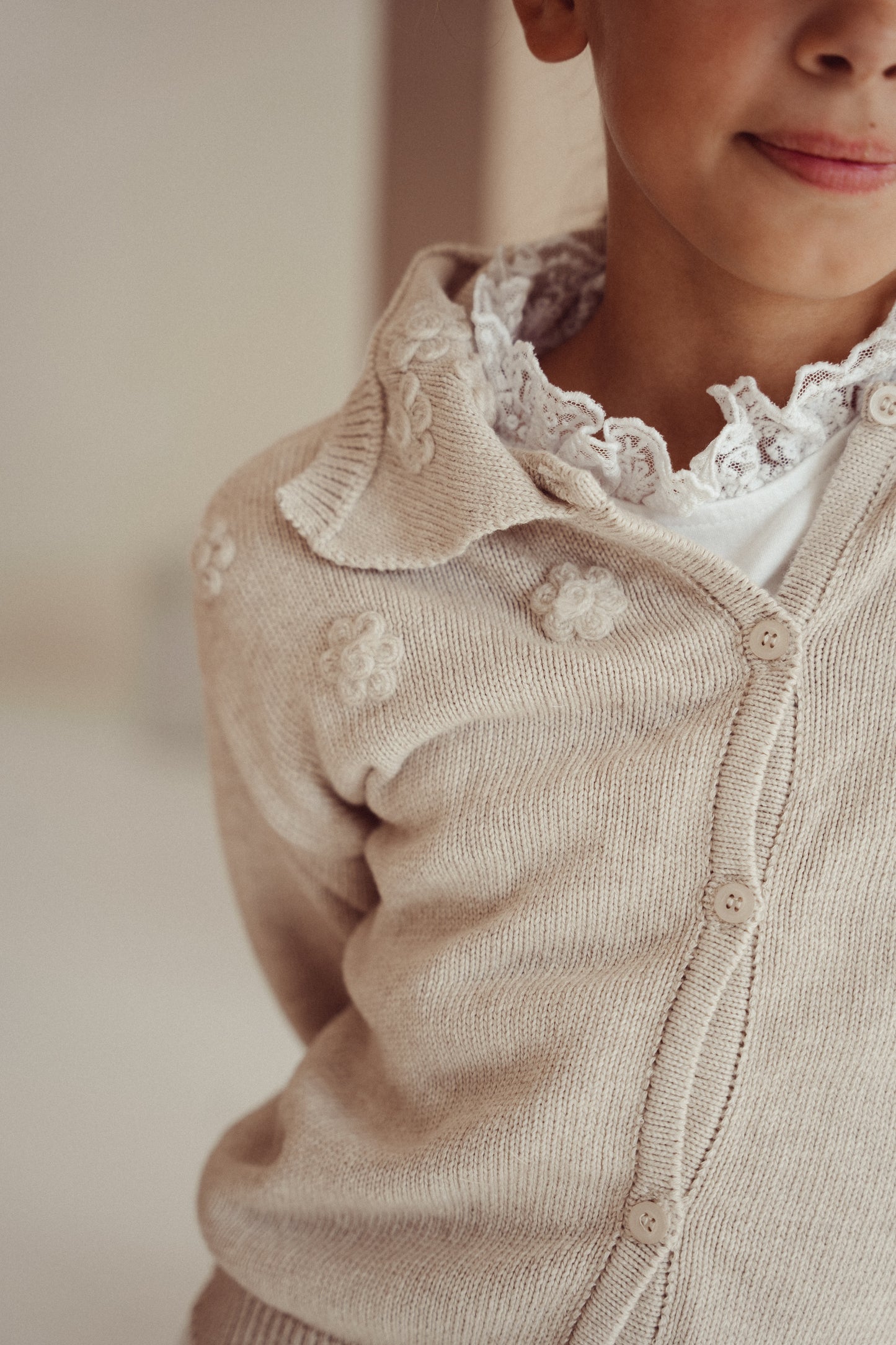 Two You Label - flora cardigan - oat