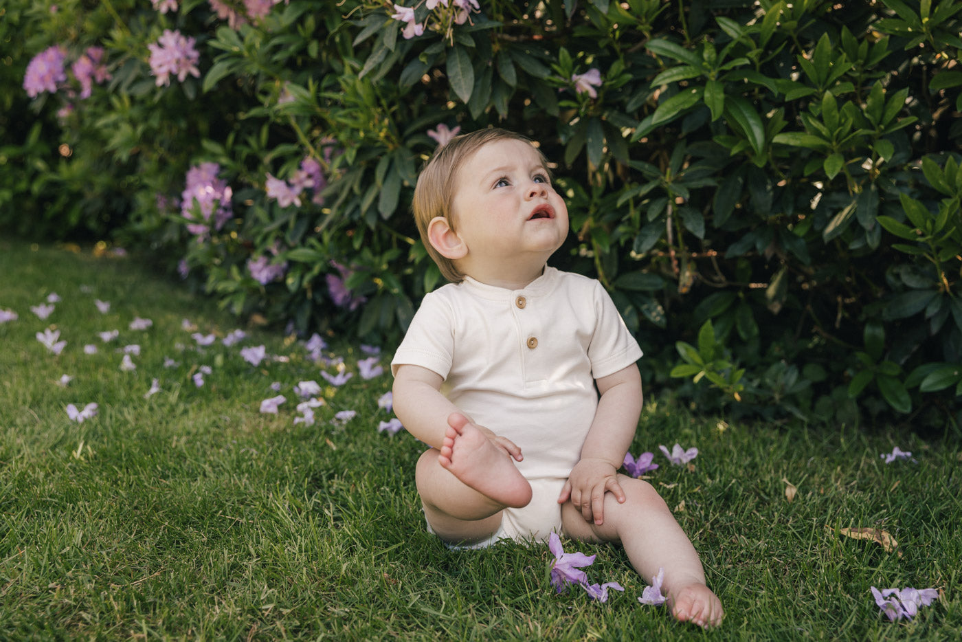 UAUA - romper with buttons - crema