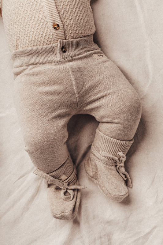 Baje Studio - knitted pants Valero - taupe cafe