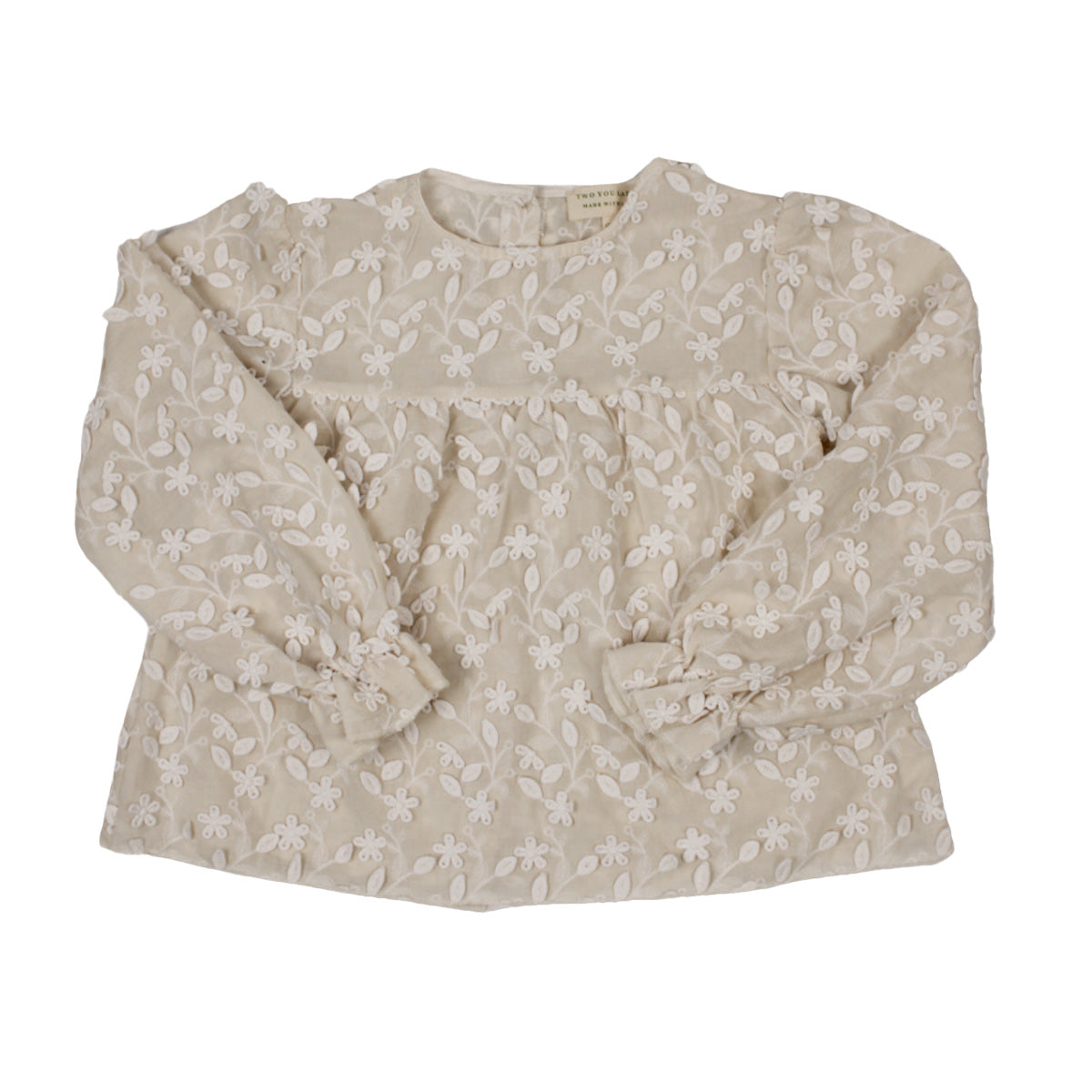 Two You Label - flower lace blouse Vienne - oat