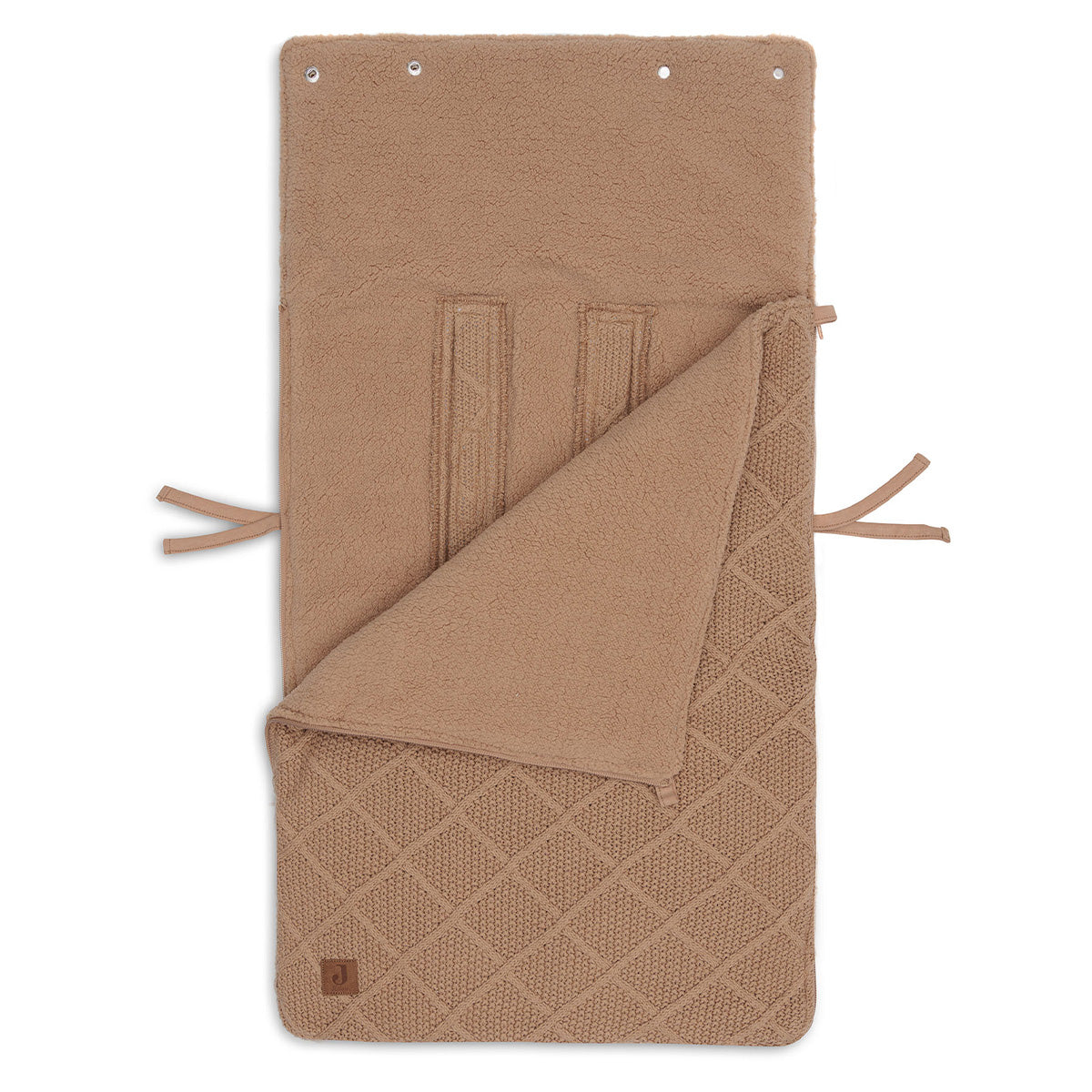 Voetenzak groep 0+ 3/5 punts Check Knit - Biscuit