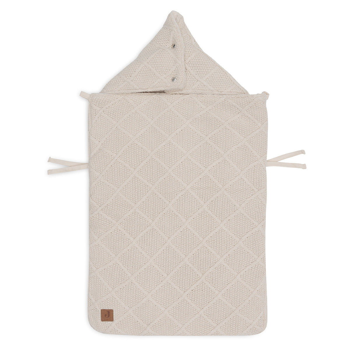 Voetenzak groep 0+ 3/5 punts Check Knit - Oatmeal