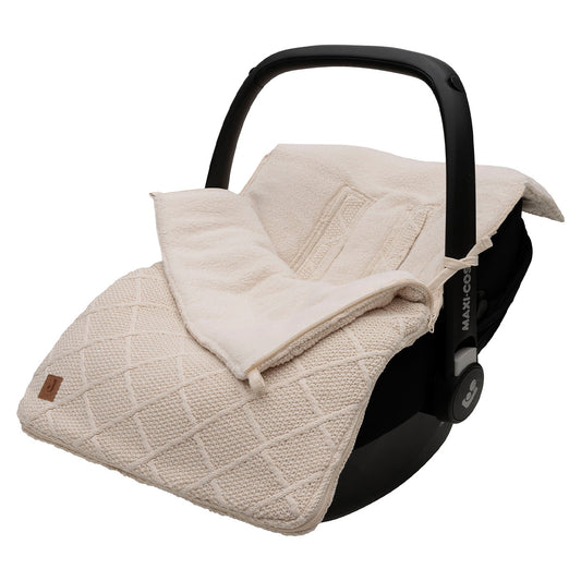 Voetenzak groep 0+ 3/5 punts Check Knit - Oatmeal