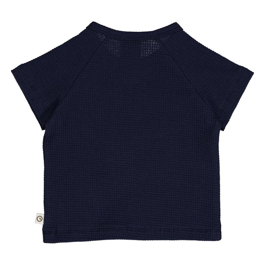 Müsli - waffle shirt raglan - night blue