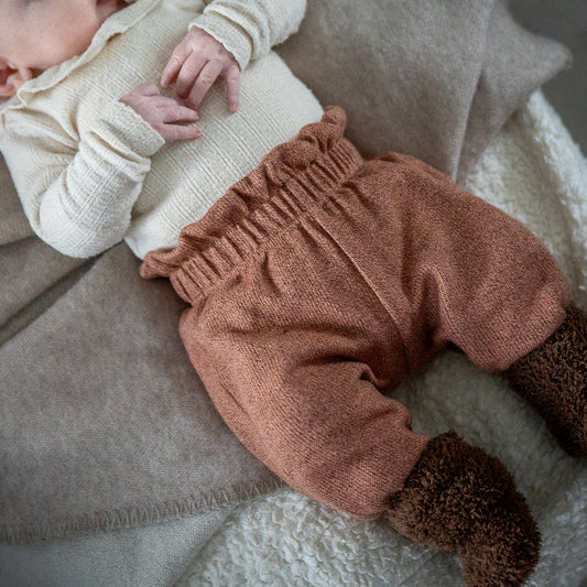Riffle Amsterdam - knitted pants Puck - combo brown