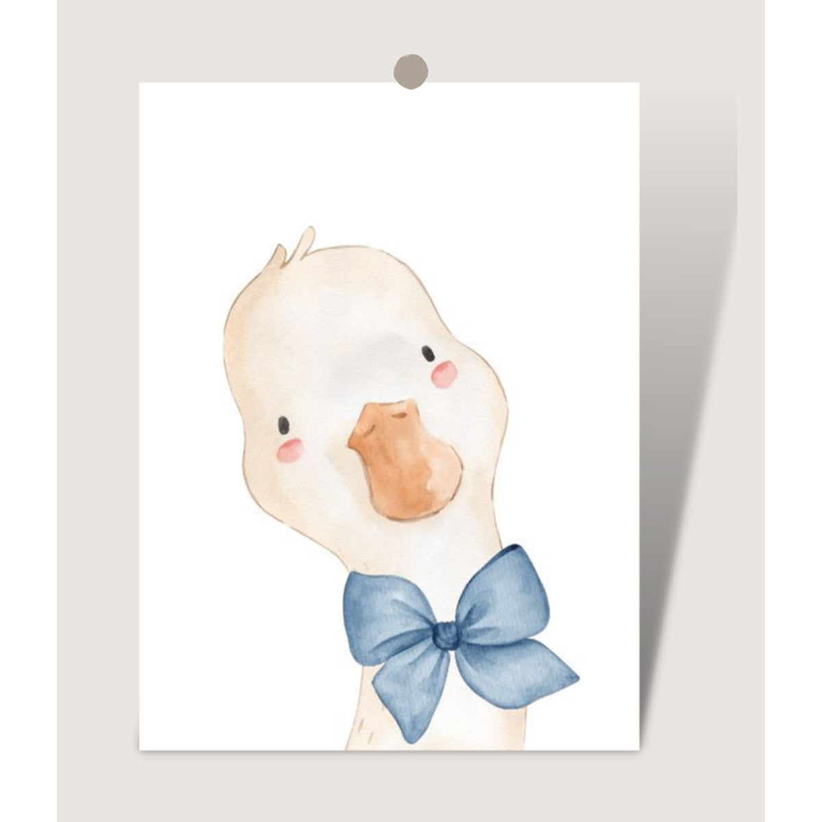 Wenskaart geboorte Gans ~ blauw