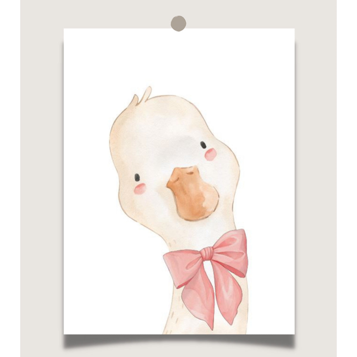 Wenskaart geboorte Gans ~ roze