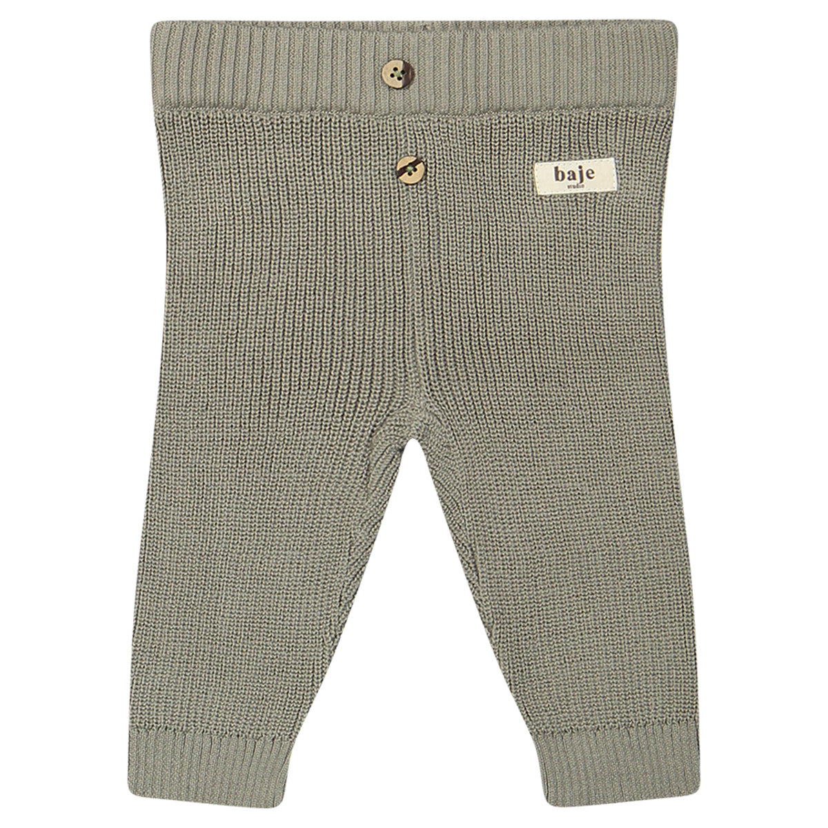 Baje Studio - knitted pants Wil - green moss