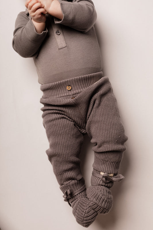 Baje Studio - knitted pants Wil - grey steel