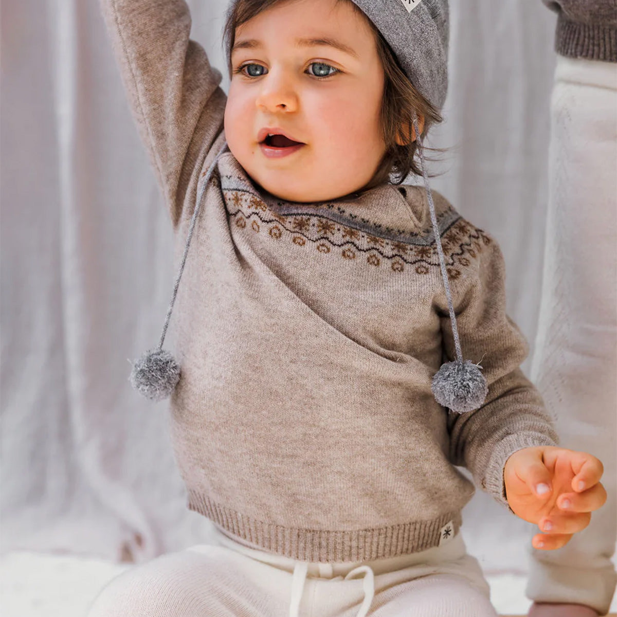 Cashmere Sweater Nino Jacquard - beige