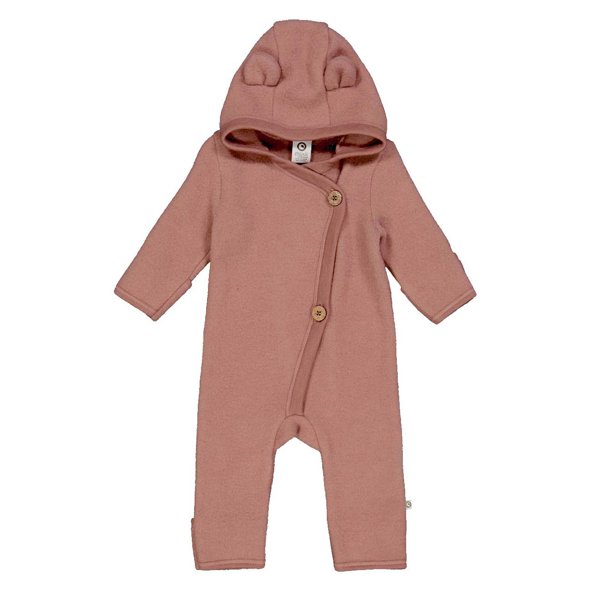 Merino wol fleece suit - daydream pink
