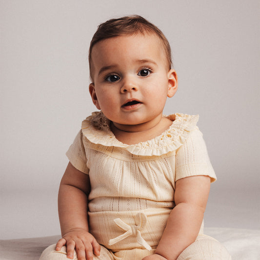 Baje Studio - pointelle bodysuit Yuul - crėme oat