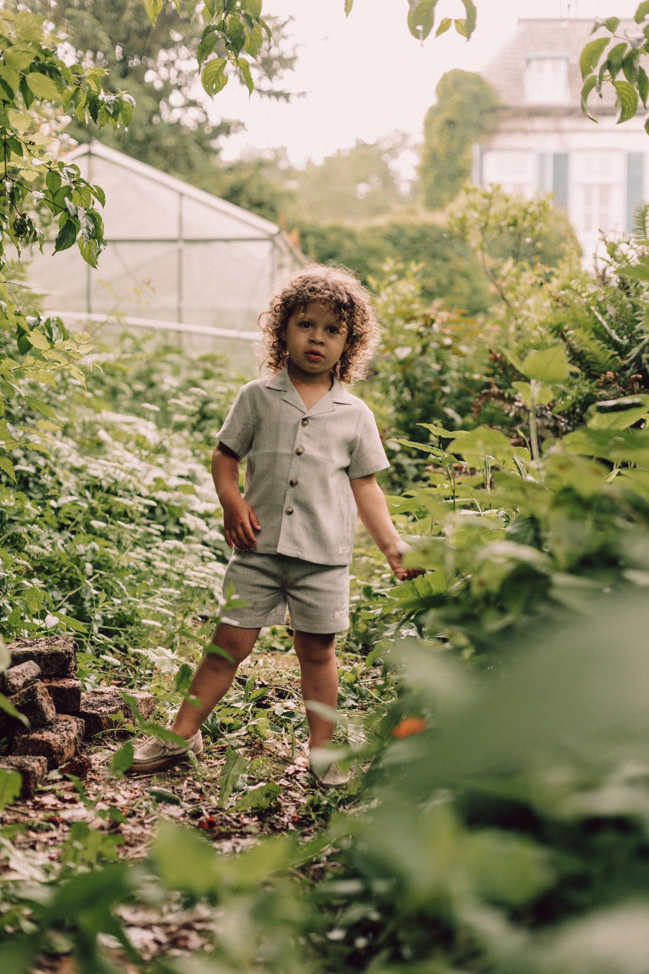 Baje Studio - linen blouse Buce - blue steel