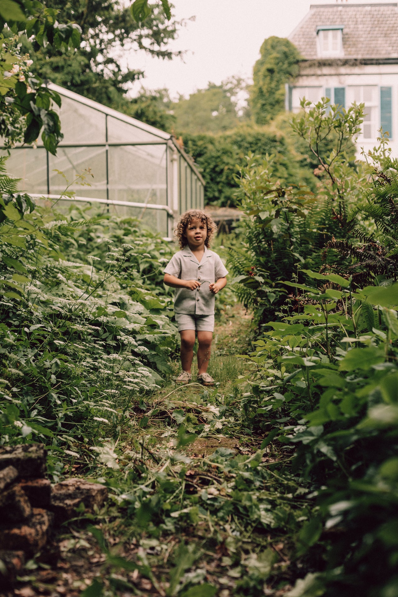 Baje Studio - linen blouse Buce - blue steel