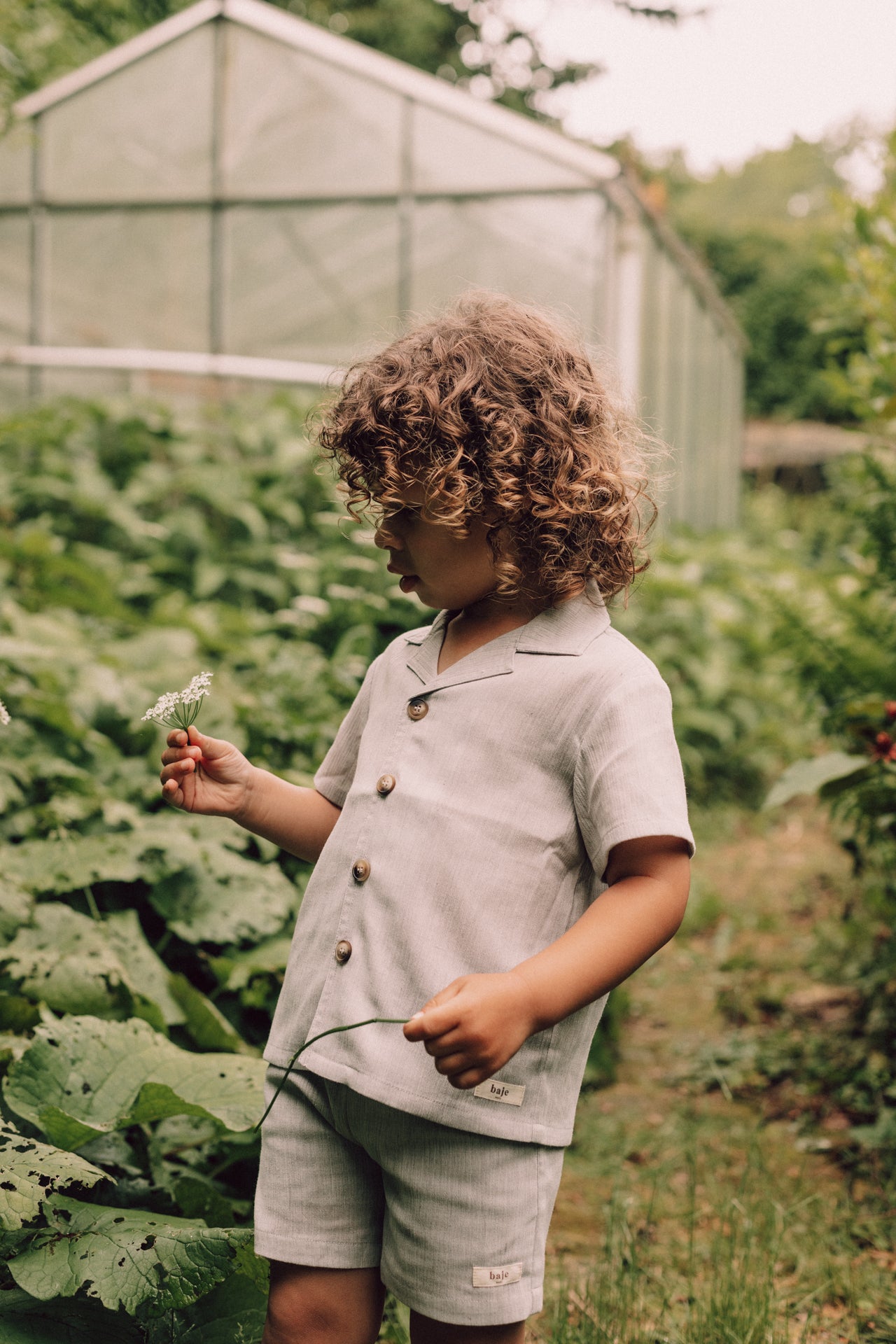 Baje Studio - linen blouse Buce - blue steel